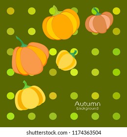 Pumpkin autumn vector background