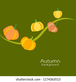 Pumpkin autumn vector background