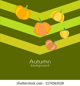 Pumpkin autumn vector background