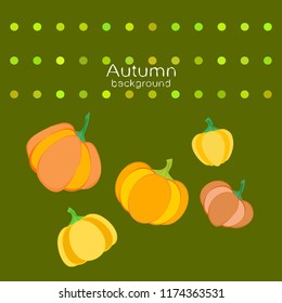 Pumpkin autumn vector background