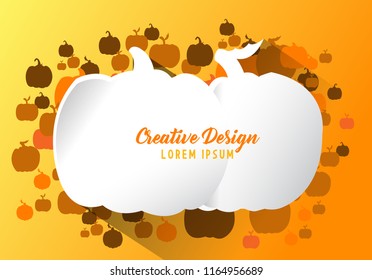 pumpkin background. modern template. vector.
