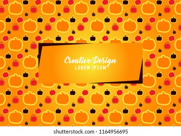 pumpkin background. modern template. vector.