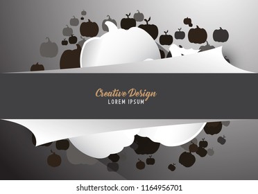 pumpkin background. modern template. vector.