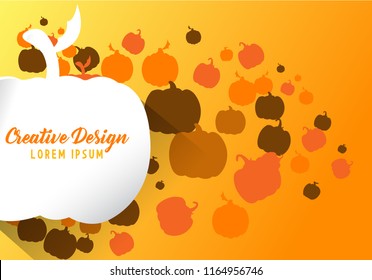 pumpkin background. modern template. vector.