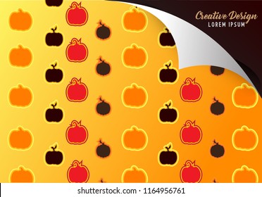 pumpkin background. modern template. vector.