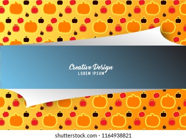 pumpkin background. poster template. vector.