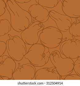 Pumpkin Background seamless pattern