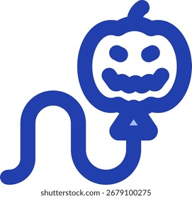 Diseño de icono de estilo de línea de globo de calabaza