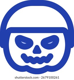 pumpkin basket line style icon design