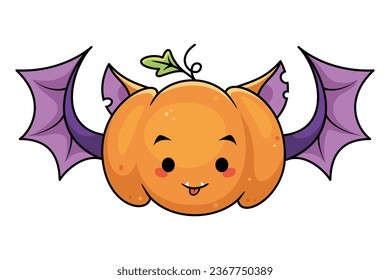 Barba de calabaza para ilustración vectorial de caricatura de Halloween