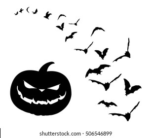 Pumpkin and bats