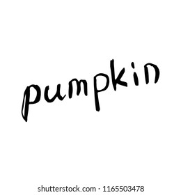 Pumpkin black inscriptions