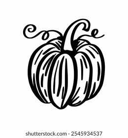 Pumpkin Black, Retro Pumpkin Season, Thanksgiving, Eps, Png, Fall Cut Files, Autumn Vibes, Sublimation Png, Silhouette, Vector Files for cricut