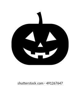 Pumpkin black and white halloween isolated