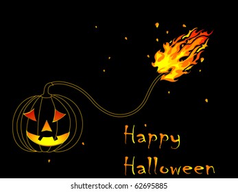 Pumpkin as a bomb - vector illustration