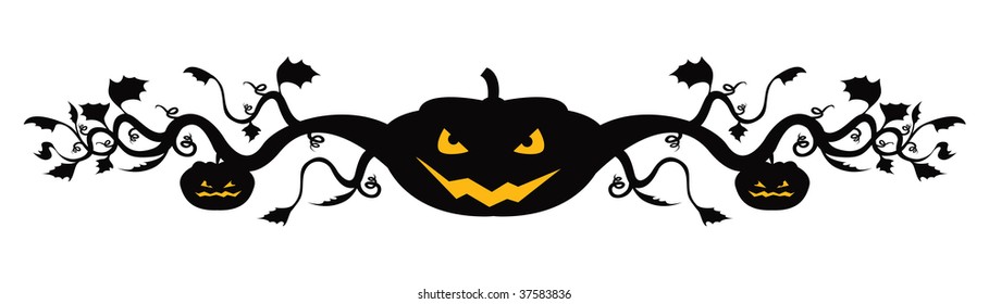 pumpkin border horizontal
