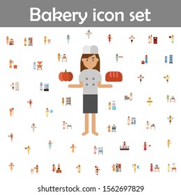 Pumpkin bread, bakery color icon. Bakery icons universal set for web and mobile