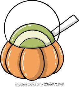 Cubo de calabaza con chucherías lindas