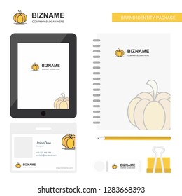 Pumpkin  Business Logo, Tab App, Diary PVC Employee Card and USB Brand Stationary Package Design Vector Template