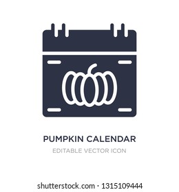 pumpkin calendar icon on white background. Simple element illustration from Other concept. pumpkin calendar icon symbol design.