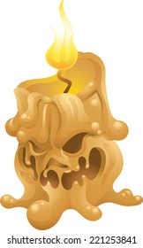 pumpkin candle isolated