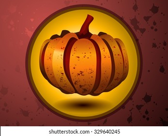 Pumpkin Card Background, Vector Illustration.