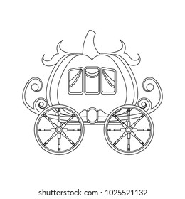 Pumpkin Carriage Cartoon Stock Vector (Royalty Free) 1025521132 ...