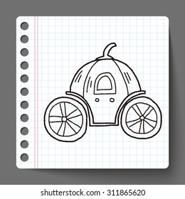 Pumpkin carriage doodle