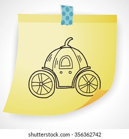 Pumpkin carriage doodle