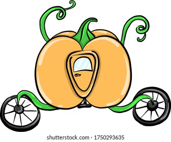 Kürbis, Illustration, Vektorgrafik auf weißem Hintergrund