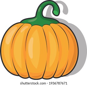 Pumpkin. Cartoon drawn pumpkin. EPS10	