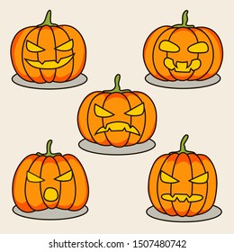 Pumpkin Cartoon Hand Drawn Illustration