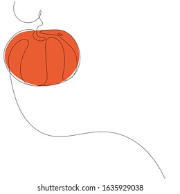 Pumpkin cartoon on white background vector illustration