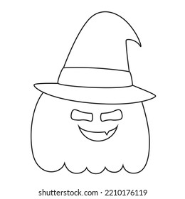 Ilustración vectorial de contorno de la caricatura de calabaza 