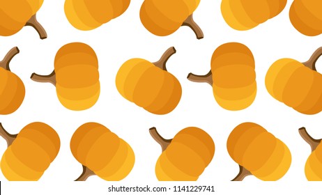 Pumpkin cartoon pattern. poster. wallpaper. background.