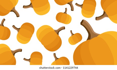 Pumpkin cartoon pattern. poster. wallpaper. background.