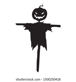 Pumpkin cartoon silhouette. vector format