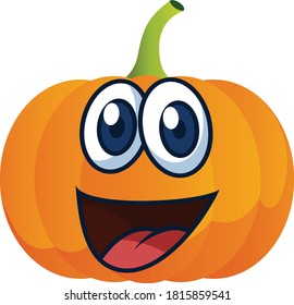 Pumpkin cartoon vector art and illustration