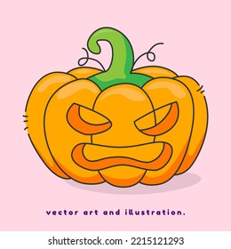 pumpkin. Cartoon vector art and illustration. of Halloween.