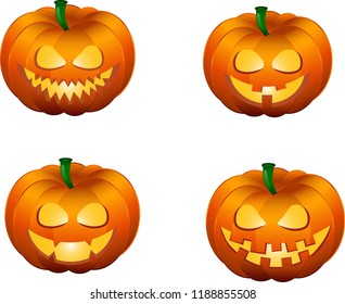 Pumpkin cartoon vector for halloween