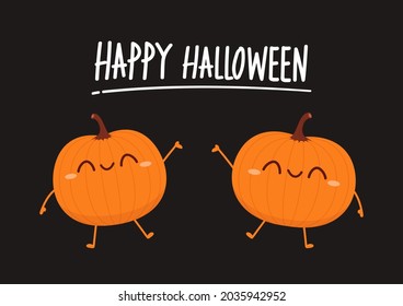 Pumpkin cartoon vector. Halloween vector background. Pumpkin face.