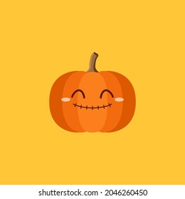 Pumpkin cartoon vector. Halloween vector background. Pumpkin face vector.