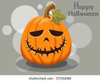 Pumpkin cartoon vector Halloween on background.Vector illustration.