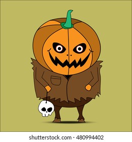 Pumpkin cartoon vector for halloween party
