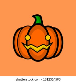 pumpkin cartoon vector icon illustration