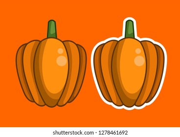 Pumpkin cartoon vector illustration