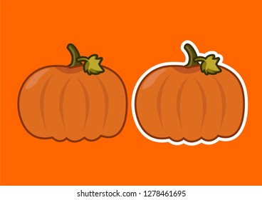 Pumpkin cartoon vector illustration
