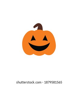 Vector de caricatura de calabaza sobre un fondo blanco