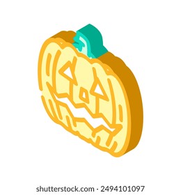 pumpkin carving autumn isometric icon vector. pumpkin carving autumn sign. isolated symbol illustration