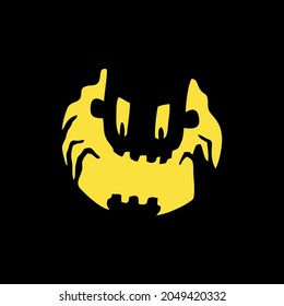 pumpkin carving for halloween simple vector